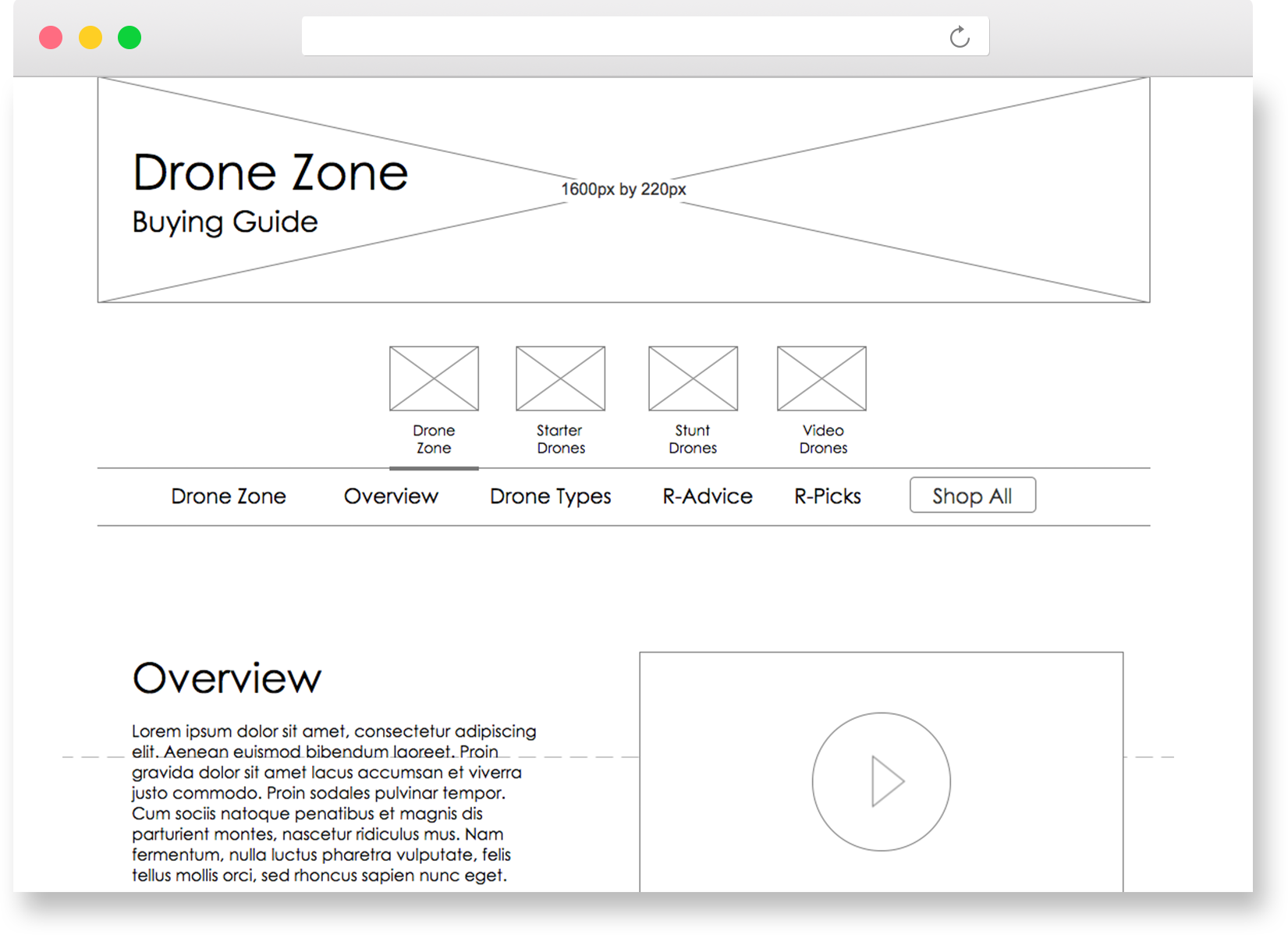 Big Book Toy Finder Wireframe